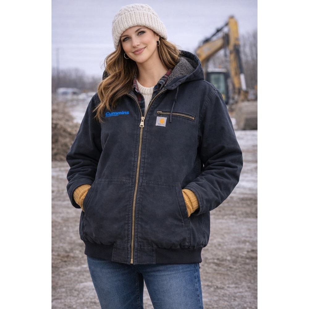 NWT Carhartt Womens XXL Black Sierra Sherpa Lined Hooded Jacket 100815-001 - Picture 2 of 11